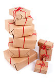 Stack of handcraft gift boxes