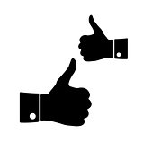 Icons thumbs up, vector illustration.