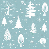 Winter, Merry christmas, seamless pattern