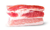 Closeup single piece of bacon