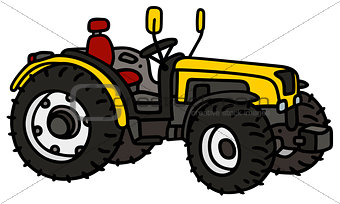 Yellow open tractor