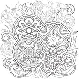 doodle flowers and mandalas