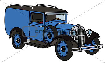 Vintage blue station wagon