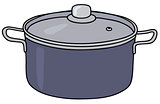 Blue steel pot