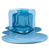 Melting ice cube