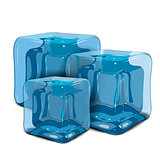 Three ice cubes