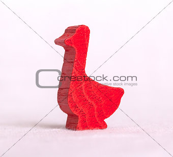 Wooden duck isolated