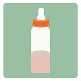 Baby milk in bottle