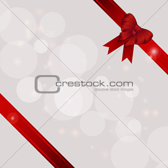 Gift background with ribbons and bow