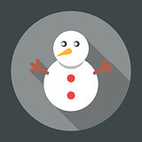 Snowman Icon Flat