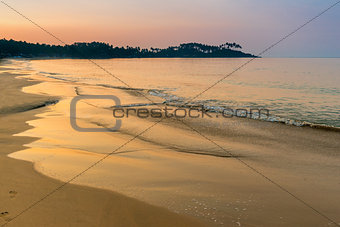 dawn in the tropics, shot on the beach