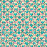 Geometry seamless vector pattern fish scale in soft pastel colors