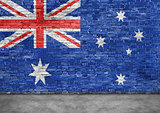 Australian flag and foreground