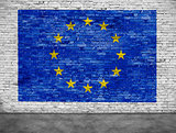 Flag of European Union and foreground