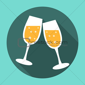 Glasses of Champagne Icon