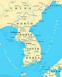 Korean Peninsula Political Map