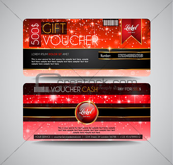 Voucher Gift Card layout template for your promotional design,