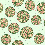 Seamless pattern with sketch colorful circles.