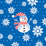 Greeting Card with snowman