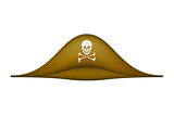 Pirate hat with skull symbol