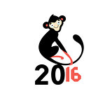 Happy New Year 2016 monkeys
