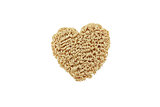 Heart shape from instant noodle