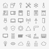Line Smart Home Icons Big Set