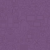 Thin Home Technology Seamless Dark Purple Pattern