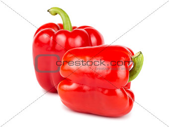 Pair of red sweet peppers