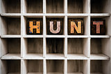 Hunt Concept Wooden Letterpress Type in Draw