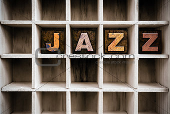 Jazz Concept Wooden Letterpress Type in Draw