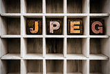 JPEG Concept Wooden Letterpress Type in Drawer
