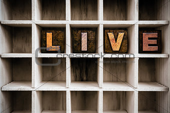 Live Concept Wooden Letterpress Type in Drawer