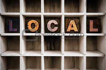 Local Concept Wooden Letterpress Type in Drawer