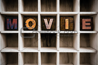 Movie Concept Wooden Letterpress Type in Drawer
