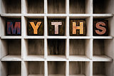 Myths Concept Wooden Letterpress Type in Drawer