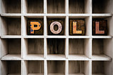 Poll Concept Wooden Letterpress Type in Drawer