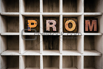 Prom Concept Wooden Letterpress Type in Drawer