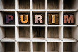 Purim Concept Wooden Letterpress Type in Drawer