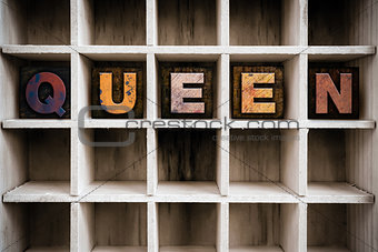 Queen Concept Wooden Letterpress Type in Drawer