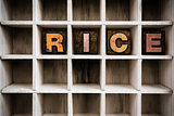 Rice Concept Wooden Letterpress Type in Drawer