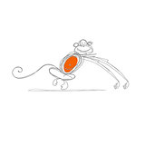 Funny monkey sketch for your design