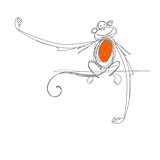 Funny monkey sketch for your design
