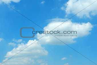 White clouds in a blue sky. Sky background