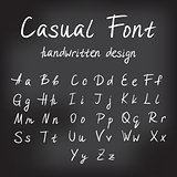 Casual handwritten font design