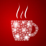 Christmas Coffee Cup Background Vector Illustration