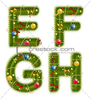 Abstract beauty Christmas and New Year Abc. Vector  Illustration