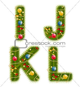 Abstract beauty Christmas and New Year Abc. Vector  Illustration
