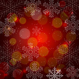 Abstract Beauty Christmas and New Year Background with Snow, Snowflakes. Vector Illustration
