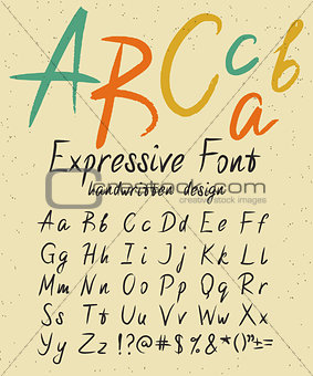 Expressive handwritten font design
